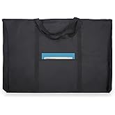 JJRING Dacron Art Portfolio Tote Bag 25'' x 37'' For 24'' x 36'' Black | Light Weight Carrying Storage Case Suitable Poster, Sketching, And Drawing