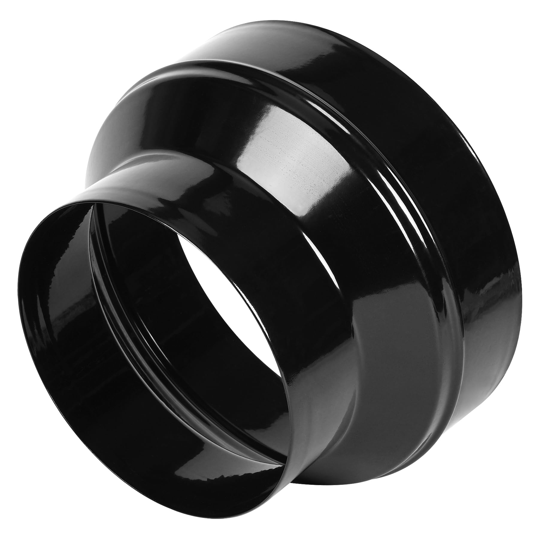 Photo 1 of Duct Reducter 8 to 6 Air Ducting Reducer Increaser Air Duct Adapter or Round Metal Pipe Reducer for Bathroom Kitchen Ventilation Systems - Black