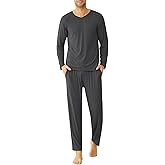 Latuza Men's Viscose Long Sleeves Shirt Pajamas Pants Lounge Set