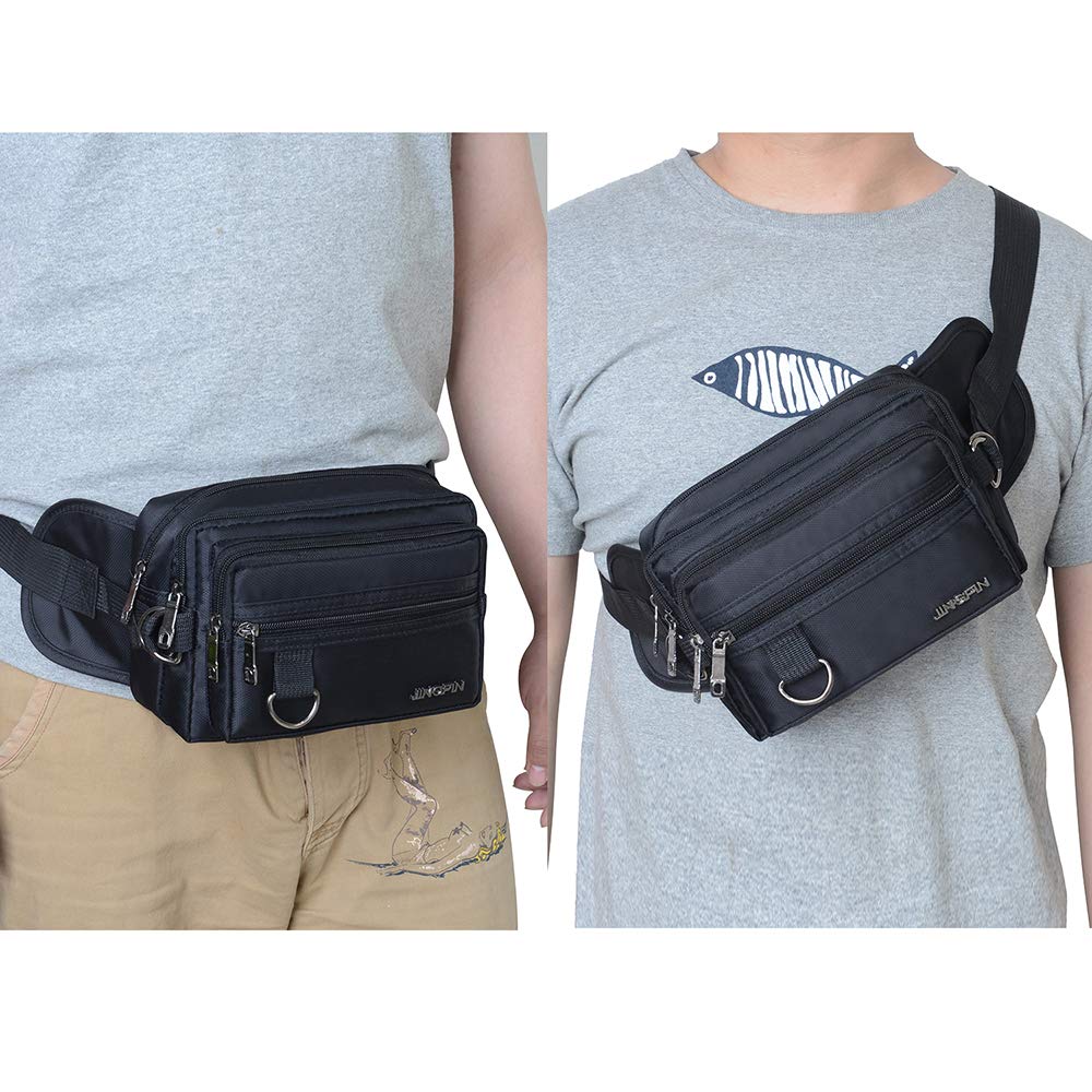 MaYee Riñonera Hombre | Riñonera Deportiva Impermeable | Riñoneras Multifuncional con 4 Bolsillos para Correr,Camina el Perro,Bicicleta,Viaje,Excursionismo