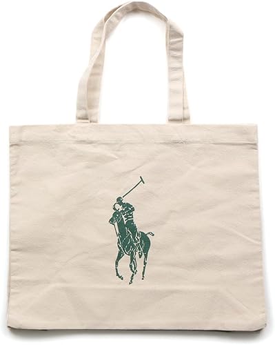 Amazon 大きいサイズ メンズ Polo By Ralph Lauren ポロラルフローレン キャンバス トートバッグ アイボリー トートバッグ