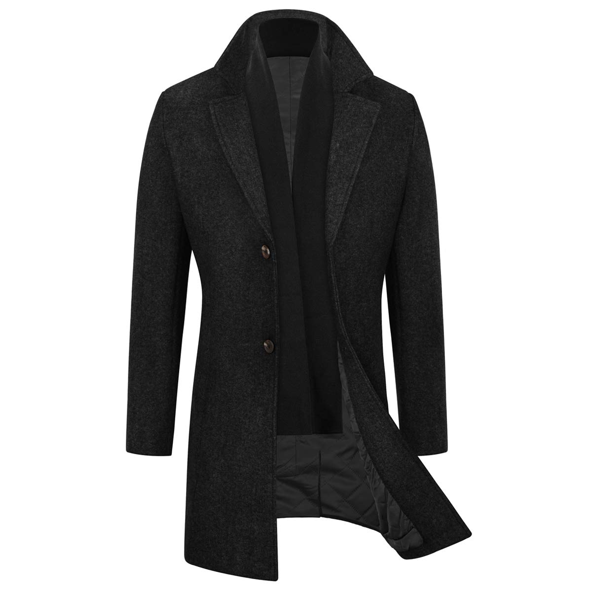 Mens Wool Car Coat Slim Fit / Men's Jacket Wool Slim Fit Outwear Warm