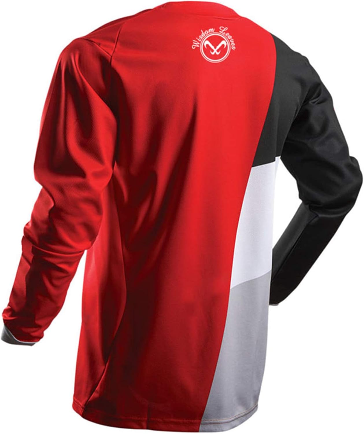 Wisdom Leaves Men's Cycling Jersey Long Sleeve Mountain Bike Jersey BMX Moisture-Wicking T-Shirt: Clothing