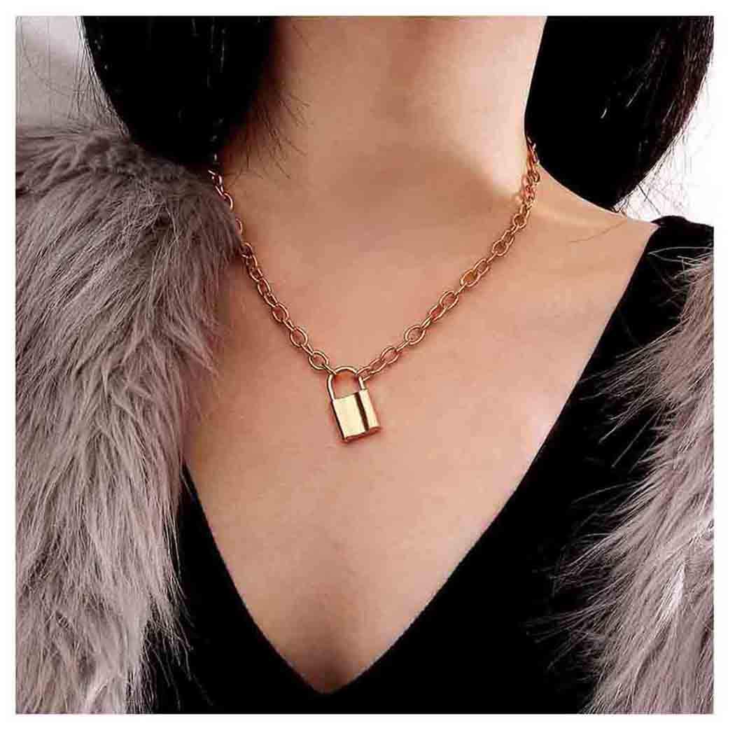 Buy Lock Pendant Necklace Gold Lock 
