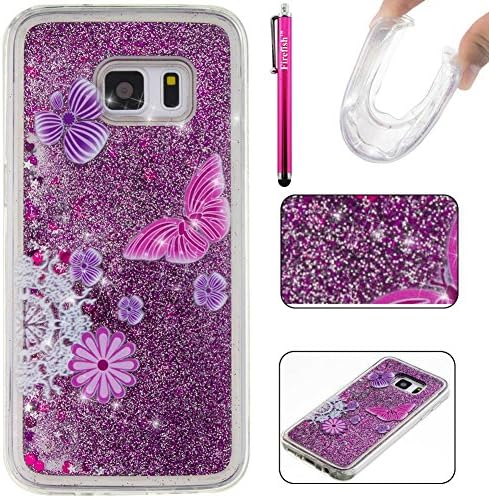 Galaxy S7 Case, Firefish Slim Dynamic Flowing [Anti-Slip] Flexible TPU [Scratch Resistances] Protective Cover for Girls Children Fits for Samsung Galaxy S7 -Butterfly
