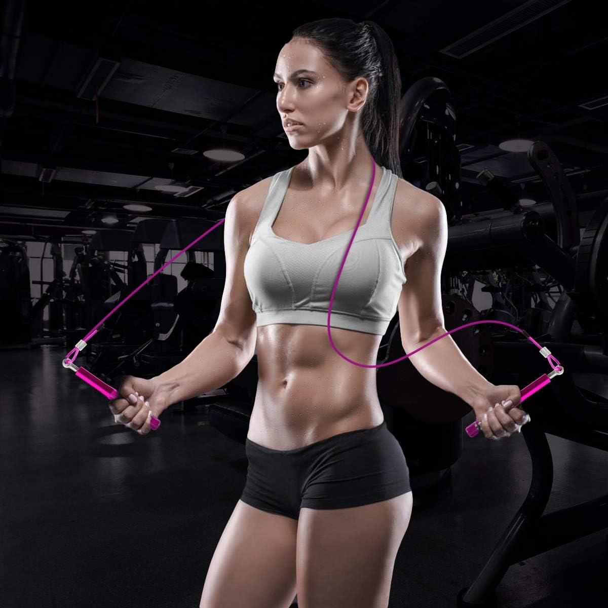 Jump Rope, Wastou Speed Jumping Rope for Training Fitness Exercise Adjustable Adults Workout Skipping Rope for Men Women, Kids, Girls - Image 4