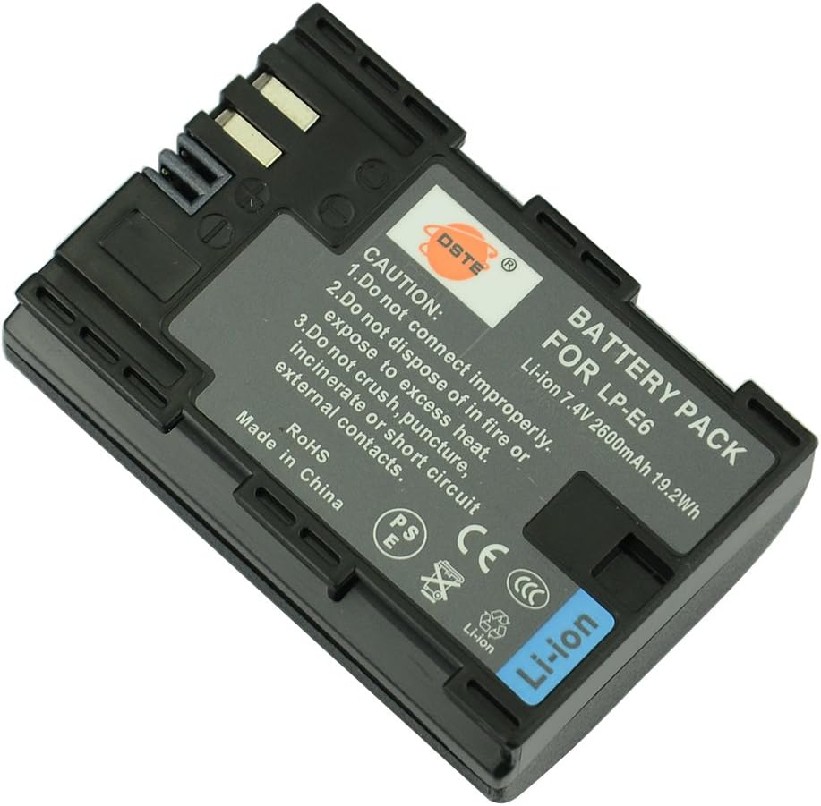 DSTE® LP-E6 Rechargerable Li-ion Battery for Canon EOS 5D Mark II, EOS 5D Mark III, EOS 6D, EOS 7D, EOS 60D, EOS 60Da, EOS 70D - Image 5