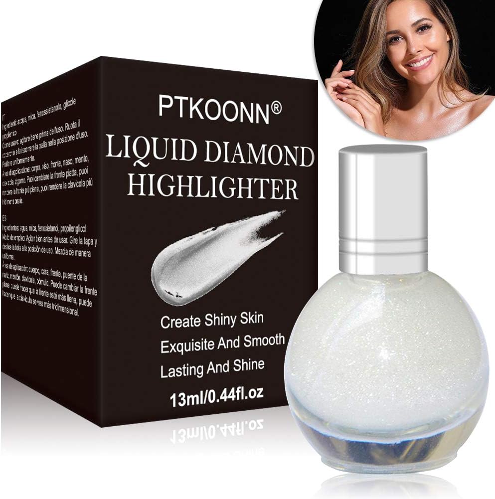 Liquid Highlighter, Diamond Highlighter, Highlighter Make Up Concealer Shimmer Face Glow Liquid Highlighter Illuminator Face Glow Waterproof Body Highlighter