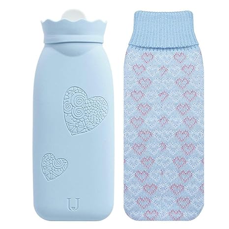 Botella con funda de silicona agua caliente punto, Bolsa de agua ...