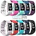 Fitbit Charge 2 Band, MoKo Soft Silicone Adjustable Replacement Sport Strap Band for Fitbit Charge 2 Heart Rate + Fitness Wristband, Wrist Length 5.70
