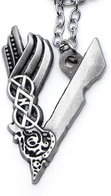 Amazon Com Jewelry Tv Series Vikings Icon Necklace Vikings V Logo Pendant Ragnar Lodbrok Men Women Birthday Gift Clothing