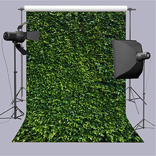 Fanghui 9x6FT Natural Green Leaves Grass Wall Backdrop for Photography Spring Summer Wedding Birthday Party Banner Supplies Outdoorsy Theme Photo Studio Booth Props. - Thumbnail 3