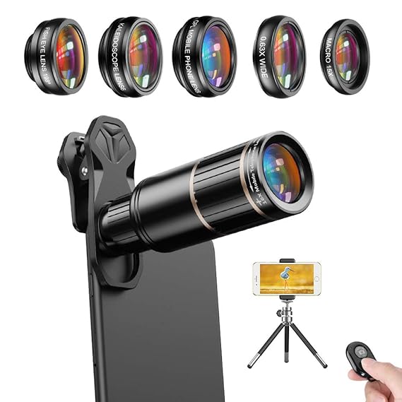 Apexel Cell Phone Camera Lens Kit Remote Shutter+ Amazon.in Electronics
