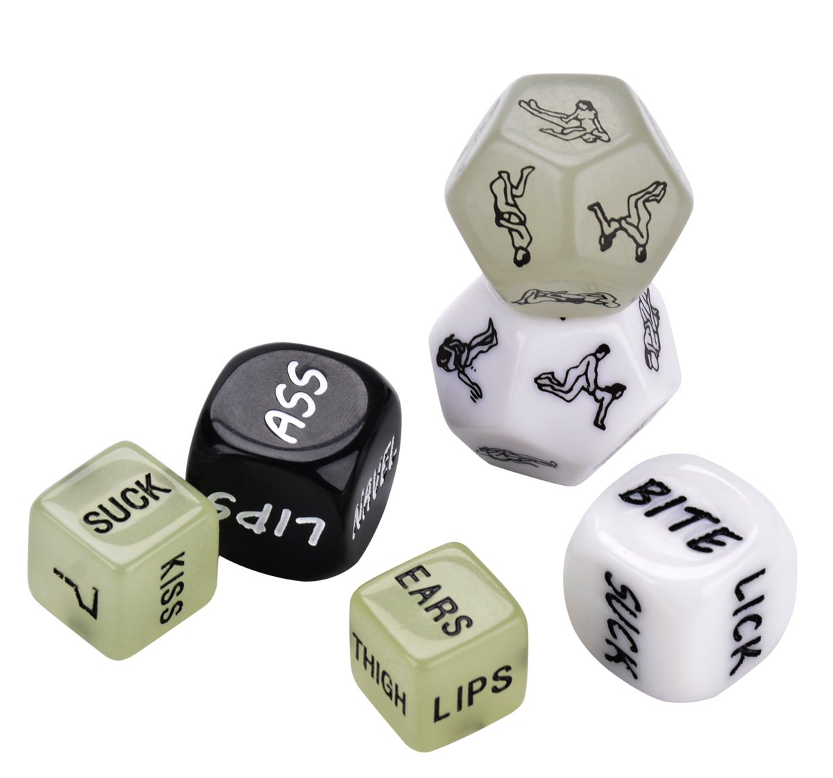  Coxeer Fun Dices, 6PCS Funny Dice Fun Couple Creative Entertainment