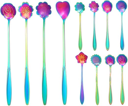 rainbow tea coffee sugar