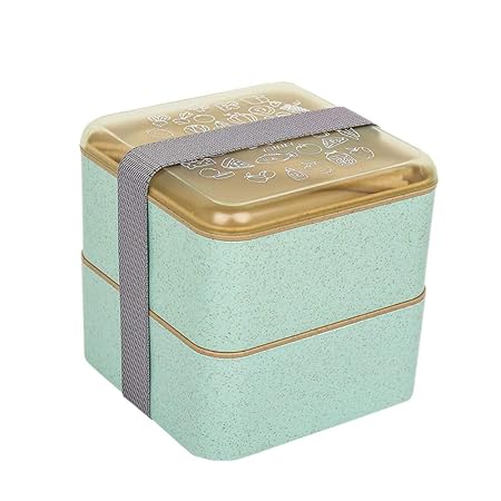 Caja Bento a prueba de fugas, Contenedor de alimentos con 2 ...