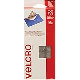 VELCRO Brand - Thin Clear Fasteners | Perfect for Home or Office | 5/8in Coins | Pack of 75