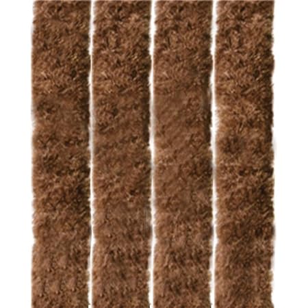 Flauschvorhang, Campingvorhang, Insektenschutz Uni farbend, Auswahl: braun - hot Chocolate 56 x 185 cm