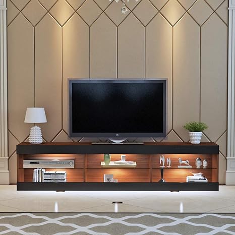 Wonderlife Tv Stand Cabinet Led Tv Unit Modern Tv Desk With
