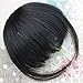 AOSOME Real Human Hair Bang with Temple Thick Clip In Hair Fringe Exension,1b Black