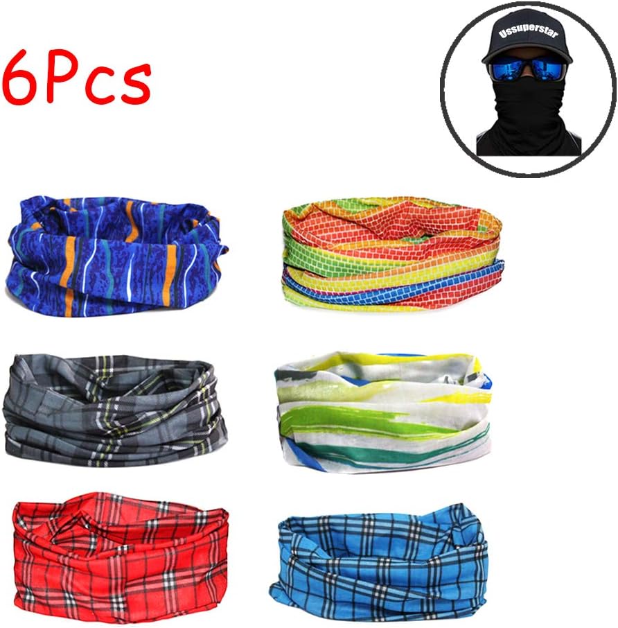 Ussuperstar Outdoor Wide Wicking Headband Seamless Headwear Bandana Scarf 6-10