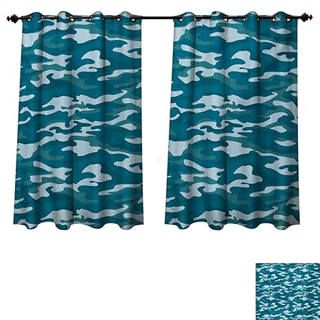Rupperttextile Camo Blackout Thermal Backed Curtains For Living