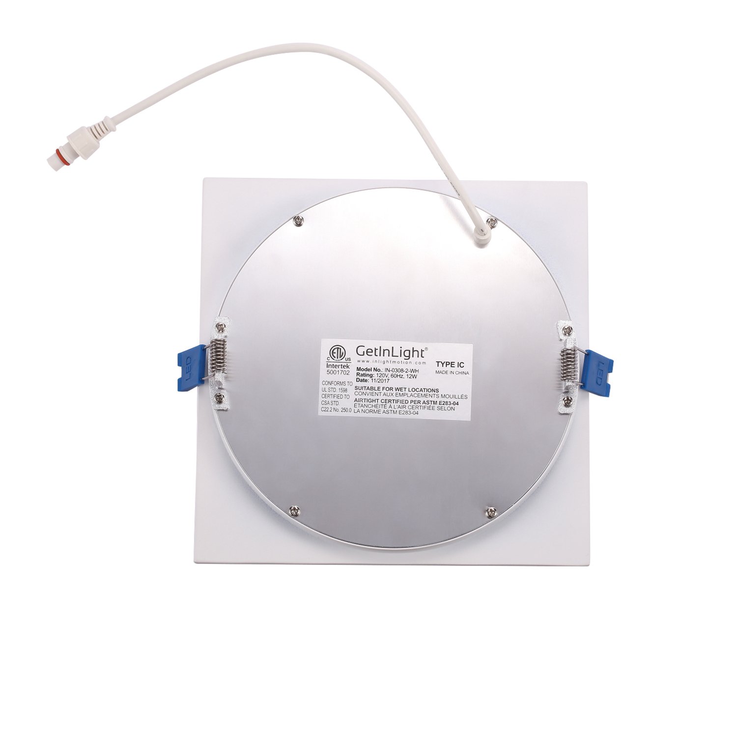 800lm 12w Square Ceiling Panel Getinlight Slim Dimmable 6 Inch Led