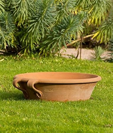 Kreta-Keramik, frostfeste Terracotta Pflanzschale, 40 cm zum Bepflanzen Pflanz-Gefäß Miniteich Garten