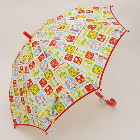 Amazon 子供用傘 50cm レッド パッチワーク スヌーピー おもちゃ雑貨 おもちゃ