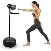 STARSNET Boxing Bar Punching Bag, Spinning Reflex Bar Adjustable Height 48 to 78 Inches, Suitable for Boxing, MMA, Muay Thai