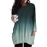 TIYOMI Plus Size Shirts Long Sleeve Tunic Tops for Women XL-5XL