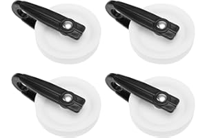 OTOTEC 4Pcs Nylon Clothesline Pulley 2-1/2" Diameter Nylon Pulley Clothes Puller Pulley Rope Wire Outdoor Pulley
