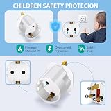 Aigostar 2 Pack EU to UK Travel Adapter Plug, Schuko 2 Pin to 3 Pin Converter view 5