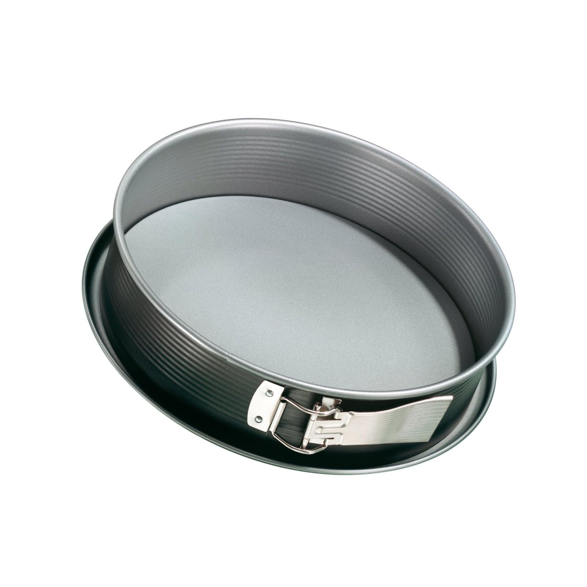 Zenker "Energy Springform with Flat Base, Stainless Steel, Anthracite/Silver, 28 cm Diameter