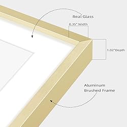 Frametory, 5x7 Aluminum Frames with Ivory Mats for