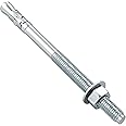 Wensilon 3/8x5" 10Pcs Inch Standard Fasteners for Heavy-Duty Zinc Wedge Anchors for Cement and Concrete
