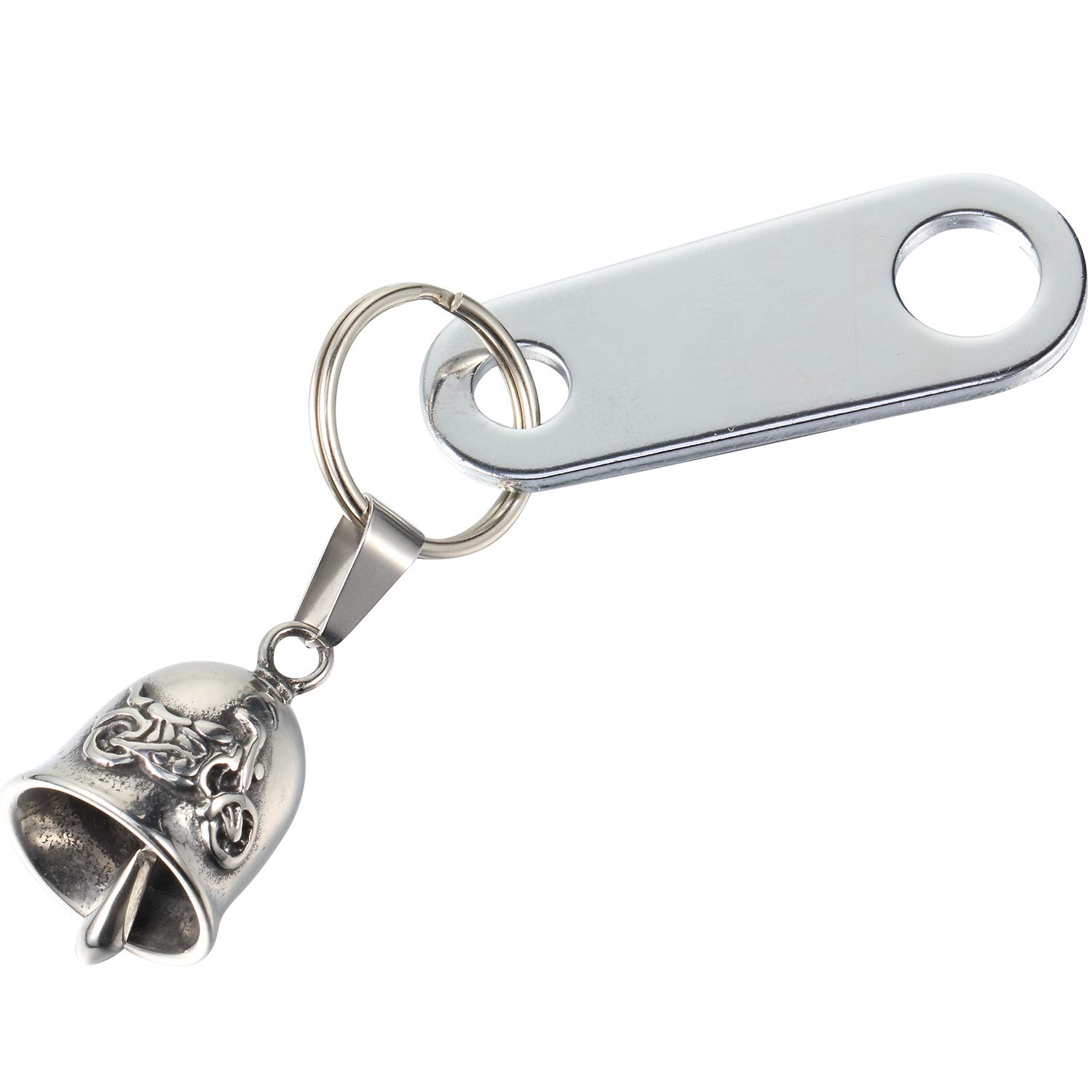 BBTO Guardian Bell Motorcycle Gremlin Bell for Motorbike Metal Biker Luck Riding Key Ring with Hanger for Man Husband