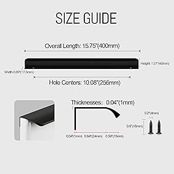 LEAPHZOT 4 Pack 16" (400mm) Overall Length Edge