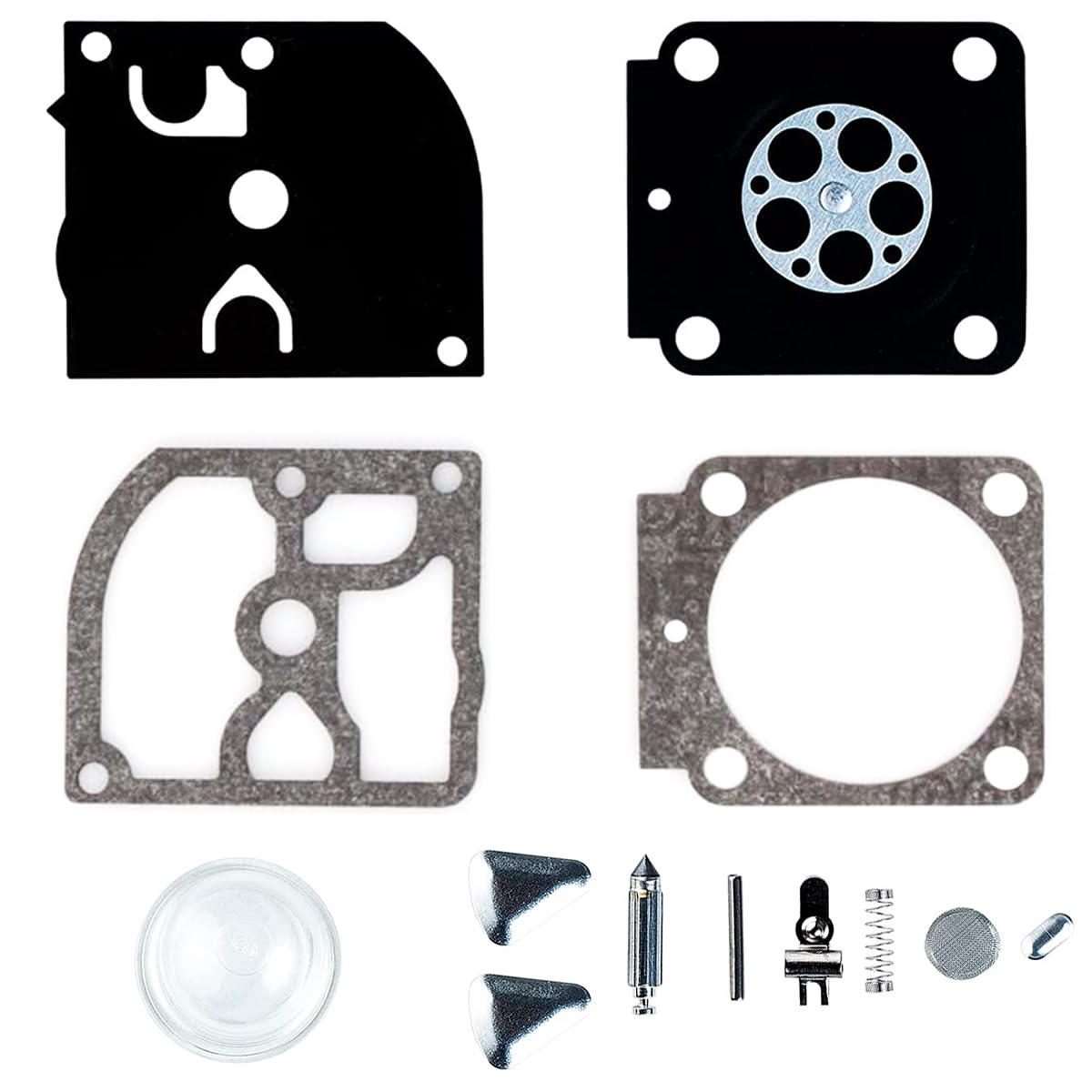ZAMDOE RB-100 Carburetor Rebuild Kit HS45 Repair Set for STIHL HS45 FS55 FS38 BG45 BG55 MM55&Mini Tiller 4137 EMU Trimmer for ZAMA C1Q Carburetor C1Q-S69A S70 S71 S73 S79 S93 S95 S97 with Primer Bulb