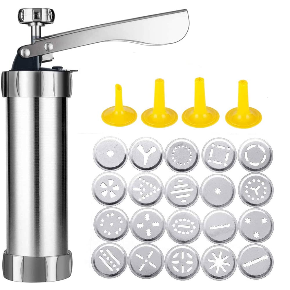 CENPEK Cookie Press Gun Kit Reusable with 20 Cookie Molds and 4 Nozzles Biscuit Press DIY Biscuit Maker