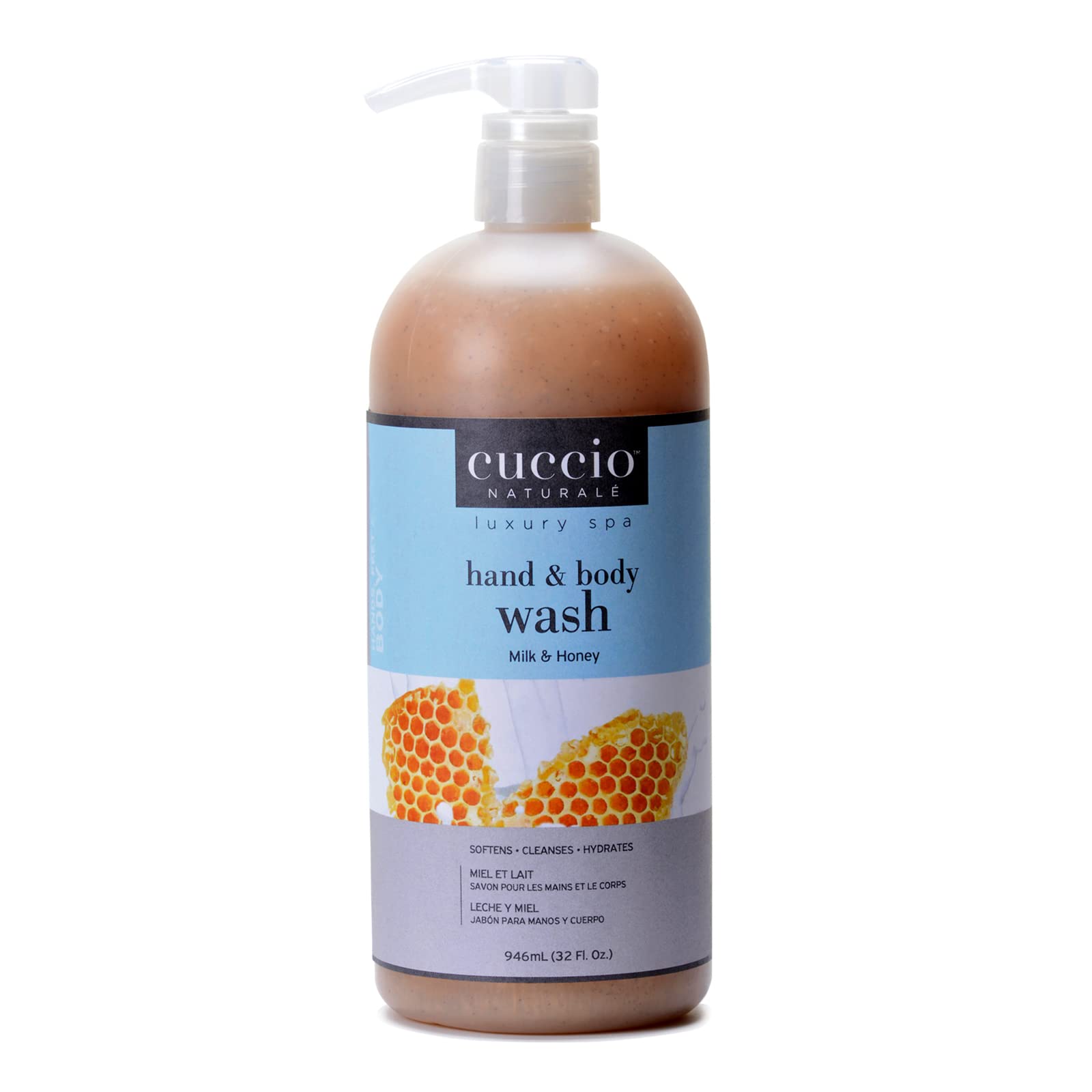 Cuccio - Hand and Body Wash - Milk and Honey - for Women - Body Wash - 32 oz