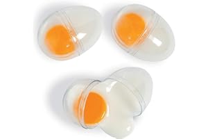 Fun Express Easter Eggs with Slime - Set of 12 Egg Yolk Slime for Prank Lovers, 2 1/2", Unforgettable Easter Fun - Realistic Egg Prank, Non-Edible Easter Toy with Slime-Filled Easter Eggs