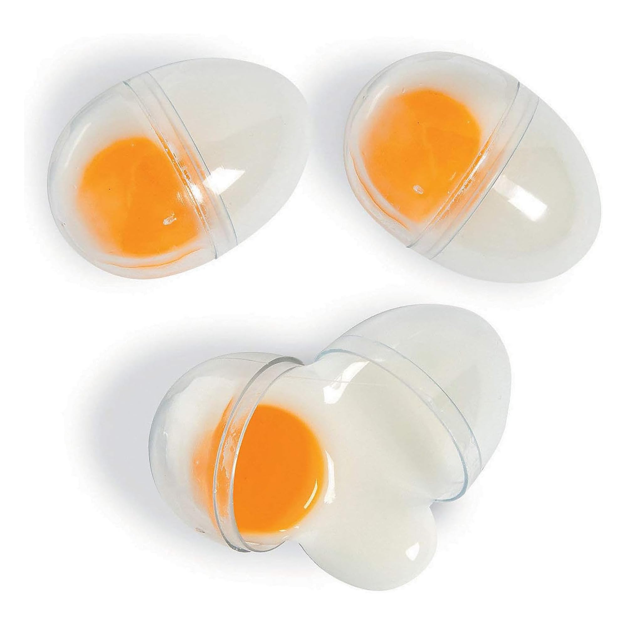 Photo 1 of Fun Express Easter Eggs with Slime - Set of 12 Egg Yolk Slime for Prank Lovers, 2 1/2", Unforgettable Easter Fun