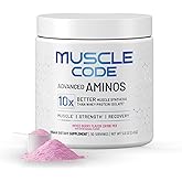 Muscle Code Essential Amino Acid Powder – Muscle Synthesis & Recovery & Strength – Natural Mixed Berry flavor – 30 Servings – Clinically Studied – 0g Sugar, Keto, Vegan, Gluten Free, Dairy Free