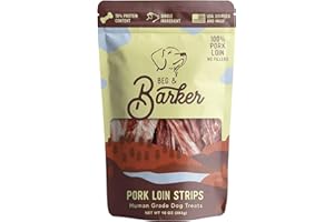 Beg & Barker Pork Jerky for Dogs (10 oz, Pack of 1) - Dog Training Treats - Natural Dog Treats Made in The USA - Grain Free, Diabetic-Friendly, High Protein, Sugar-Free (Pork Dog Jerky)