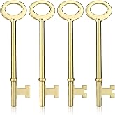Mellbree Skeleton Key KY-32 KY-33 Brass Replacement for Old Doors 4-Pack | Replacement skeleton keys KY-32 &amp; KY-33; Hollow barrel design; Fits antique &amp; vintage doors; Solid brass construction