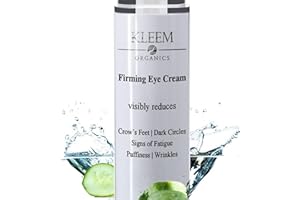 KLEEM ORGANICS Kleem Anti Aging Eye Cream for Dark Circles, Puffiness & Wrinkles with Peptides, Niacinamide, Hyaluronic Acid | Firming Eye Cream to Reduce Eye Bags Fine Lines | Made in USA | 0.51 Fl Oz