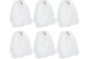 KLEEN HANDLER Disposable Industrial Mop Head Replacement, Non-Woven Cut End Floor Cleaning Wet Mop Head Refill (Pack of 6)