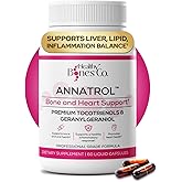 Annatrol Bone & Heart Wellness | Premium Annatto Tocotrienols & Geranylgeraniol (GG) Vitamin E Complex | Advanced Nutritional Formula for Daily Wellness