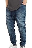 Victorious Men's DK Indigo Drop Crotch Denim Jogger